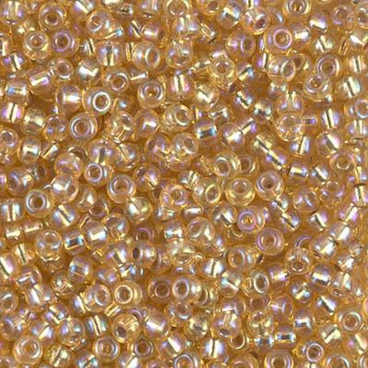 Miyuki 8 Round Seed Bead, 8-1003, Silver Lined Gold AB, 10 grams